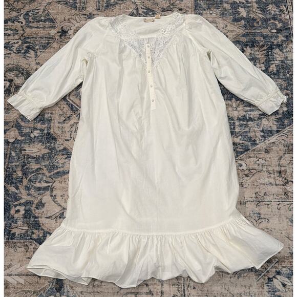 Victoria's Secret VTG Gold label Cotton nightgown LG - Picture 1 of 11